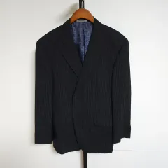 100 ジバンシィ ブラック モノグラム ストライプ メンズ スーツ ジャケットのサムネイル