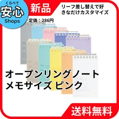 【新品・送料無料】 リヒトラブ オープンリングノート メモサイズ ピンク リーフ40枚 N-2720-12 [EC2-NP]のサムネイル