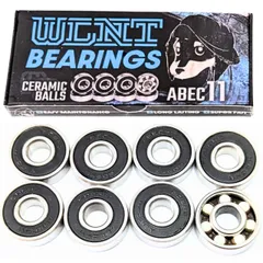 WalnutSkate スケボー ベアリング ABEC11/ABEC9/ABEC7/【国内ブランド】スケートボード インラインスケート ロングボード サーフスケート クルーザー ランバイク 低粘度 ルーブ ス [ABEC11セラミックball (BLACK)]のサムネイル