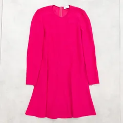 RED VALENTINO レッドヴァレンティノ ワンピース 2023年製 ペプラム フレア クルーネック 長袖 アセテート レーヨン ピンク ルーマニア製 レディース 36 b02100のサムネイル
