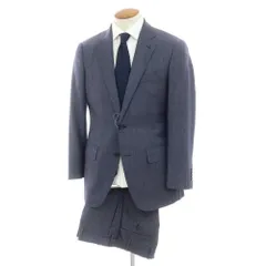 【中古】エストネーション ESTNATION ウール シルク 2つボタンスーツ ネイビー系【サイズ48】【メンズ】のサムネイル