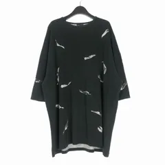 ラッドミュージシャン LAD MUSICIAN SUPER BIG T-SHIRT リーフ柄 オーバーサイズ Tシャツ カットソー 半袖 ブラック/ホワイト 2219-718のサムネイル
