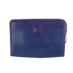 セリーヌ CELINE クラッチバッグ セカンド レザー ロゴ 青 ブルー 紫 ■GY18 /MQ ■OHのサムネイル