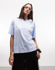 モンキ レディース トップス Tシャツ Monki oversized boxy Tshirt Blue ブルーのサムネイル