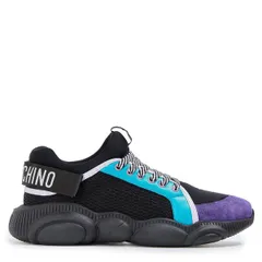 モスキーノ メンズ シューズ スニーカー Moschino Mens LowTop Trainers Black ブラックのサムネイル