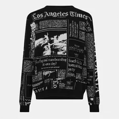 パーム・エンジェルス メンズ アウター ニット・セーター PALM ANGELS Palm PA LA Jumper Sn53 BlackWhite ホワイトのサムネイル