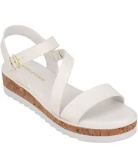 マークフィッシャー レディース シューズ パンプス サンダル Marc Fisher Womens Grandie Treaded Flatform Wedge Sandals White ホワイトのサムネイル