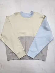 COS バイカラー スウェットTシャツ L アイボリー/ブルーのサムネイル