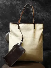 FENDI フェンディ  86160440002 ズッカ トートバッグ ポーチ付き キャンバス/レザー ベージュ アイボリーのサムネイル