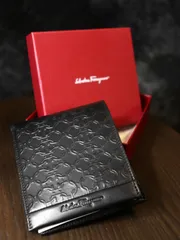 Salvatore Ferragamo フェラガモ ガンチーニ 二つ折り財布 レザー ブラックのサムネイル