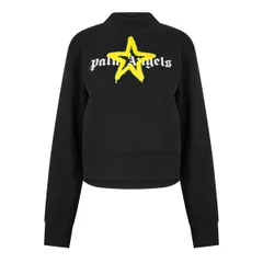 パーム・エンジェルス レディース トップス Tシャツ Palm Angels Womenstar Crew TShirt Black Yellow ブラックのサムネイル