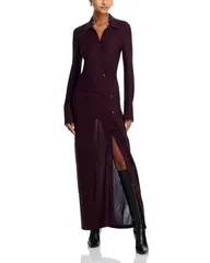 ヘルムート ラング レディース トップス シャツ マキシ Helmut Lang Twisted Maxi Shirtdress Mahoganyのサムネイル