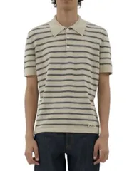アーペーセー メンズ トップス ポロシャツ APC Sleeve Striped Polo Shirt EcruNoir エクリュのサムネイル