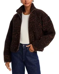 ラグアンドボーン レディース アウター ジャケット・ブルゾン rag bone Sun Sherpa Zip Up Leopard Jacket Leopard アニマルのサムネイル