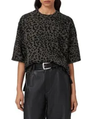 オールセインツ レディース トップス Tシャツ ALLSAINTS Lenny Tee Khaki Brown カーキのサムネイル