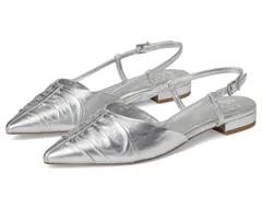 ヴィンスカムート レディース シューズ サンダル Vince Camuto Agnes Bunched Toe Slingback Flat Mules Lux Silver シルバーのサムネイル