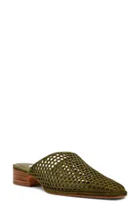 スティーブ マデン レディース シューズ ヒール Steve Madden Dessa Perforated Mule Olive Suede オリーブのサムネイル