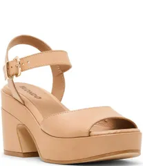ブロンド レディース シューズ サンダル アンクル レザー Blondo Mona Waterproof Leather Ankle Strap Dressandals Almondのサムネイル