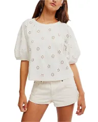 フリーピープル レディース トップス Tシャツ Free People Jessieyeletee Whisper White ホワイトのサムネイル