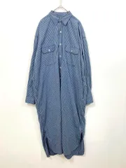 ARMEN アーメン ロングスリーブ ストライプ ロング シャツ ワンピース size2/青 ■■ レディースのサムネイル