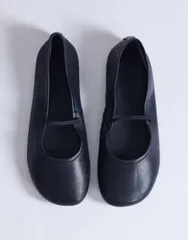 トップショップ レディース シューズ パンプス レザー Topshop Bella leatheround toe ballet flats Black ブラックのサムネイル
