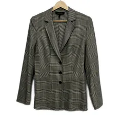 ESCADA(エスカーダ) ジャケット サイズ36 M レディース - 黒×白 長袖/千鳥格子柄/肩パッド/春/秋のサムネイル