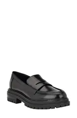 カルバンクライン レディース シューズ スリッポン・ローファー Calvin Klein Grant Lug Sole Penny Loafer Black ブラックのサムネイル