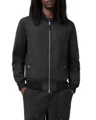 オールセインツ メンズ アウター ジャケット・ブルゾン ALLSAINTS Bassett Reversible Bomber Jacket BlackDull Green ブラックのサムネイル