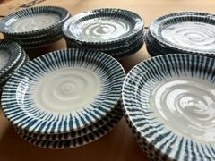 砥部焼 梅山窯 楕円形 布目皿 5枚セット - メルカリ
