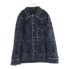 LOUIS VUITTON (ルイヴィトン) 24AW モノグラムプリントデザイン 胸ポケット シルク 長袖シャツ ブラック RM242M MRR HRS80Wのサムネイル