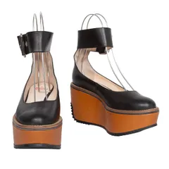 ヴィヴィアンウエストウッドVivienne Westwood ロッキンホースバレリーナアンクルベルトシューズ 黒茶36(22.5cm位)のサムネイル