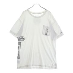 ［穴あき汚れあり］クロムハーツ　バックホースシュー　バーチカルロゴ　Tシャツ　L 穴あき汚れあり］クロムハーツ バックホースシュー バーチカルロゴ T