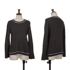 ローブドシャンブル コムデギャルソンrobe de chambre COMME des GARCONS ウールラインニット グレー青M位のサムネイル
