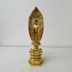 値下げ 総高 5寸 鎌倉 大仏座像 金鍍金仕上げ丹入金属 - メルカリ