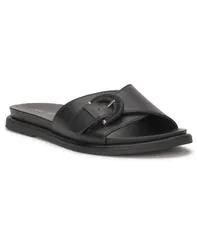 ラッキーブランド レディース シューズ サンダル Lucky Brand Womensuszie Buckle Slide Flat Sandals Black Summer Haze Leatherのサムネイル