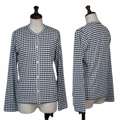 コムデギャルソンCOMME des GARCONS ハウンドトゥースプリントカーディガン 白黒XSのサムネイル