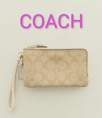 めいおまとめCOACH ピンク クリームイエロー リストレットポーチ めい様専用おまとめCOACH ピンク クリームイエロー リストレットポーチ