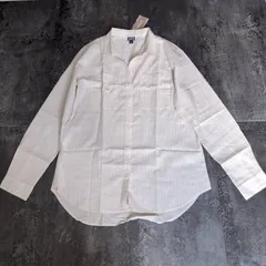 Patagonia Lightweight A/C Long Sleeve Skipper Shirt Women's Size L～LL Beige パタゴニア ライトウェイト A/C 長袖スキッパーシャツ レディース L～XL相当 ベージュ ストライプのサムネイル