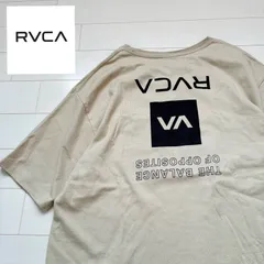 ルーカ　RVCA 半袖Tシャツ　ベージュ　ビッグシルエット　スクエアロゴ　Lのサムネイル