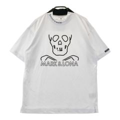 希少サイズ』 マークアンドロナ ポロシャツ 上品 ハーフボタン 白 【XL