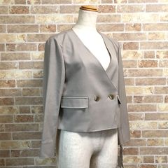 美品✨ケイミー 9号 洗える ストレッチ ノーカラージャケット 薄