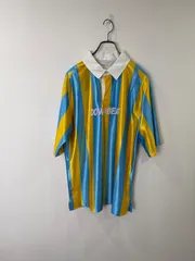 S00896｜LITTLEBIG｜リトルビッグ｜Football SH S/S｜フットボールT｜ゲームシャツ｜半袖シャツ｜LB241-SH｜24SS｜紙タグ有｜美品｜ストライプ｜イエロー｜ライトブルー｜XL｜メンズ｜USA古着｜ヴィンテージ｜90S｜Y2Kのサムネイル