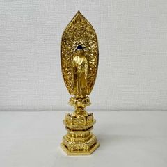 値下げ 総高 5寸 鎌倉 大仏座像 金鍍金仕上げ丹入金属 - メルカリ