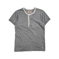 90s 00s POLO RL RALPH lAUREN ポロ ラルフローレン ヘンリーネック 半袖  Tシャツ カットソー M/グレー系 レディース ヴィンテージのサムネイル