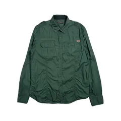 90s NAPAPIJRI ナパピリ ミリタリー風 エポレット付き 長袖 シャツ サイズ L /グリーン系 メンズ ヴィンテージのサムネイル