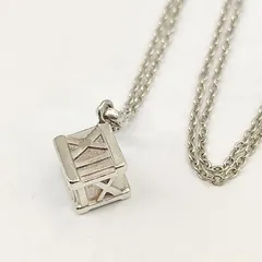【美品】TIFFANY ティファニー アトラスキューブネックレス SILVER シルバー925 6.8g ITALYのサムネイル