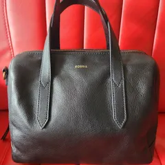 フォッシル　ミニボストンバッグ　FOSSIL　Boston bag ショルダーバッグ　本革　牛革　ブラック　アパレルのサムネイル
