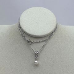 TASAKI】タサキ 淡水パール ネックレス クロストップ SILVER - メルカリ