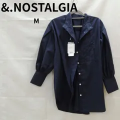 &.NOSTALGIA スタンドカラーギャザー長袖シャツ M 古着のサムネイル