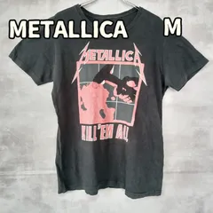 メタリカ アルバムロゴ パスヘッドイラスト 半袖 Tシャツ 黒 ブラック M L バンドT【オ366】のサムネイル